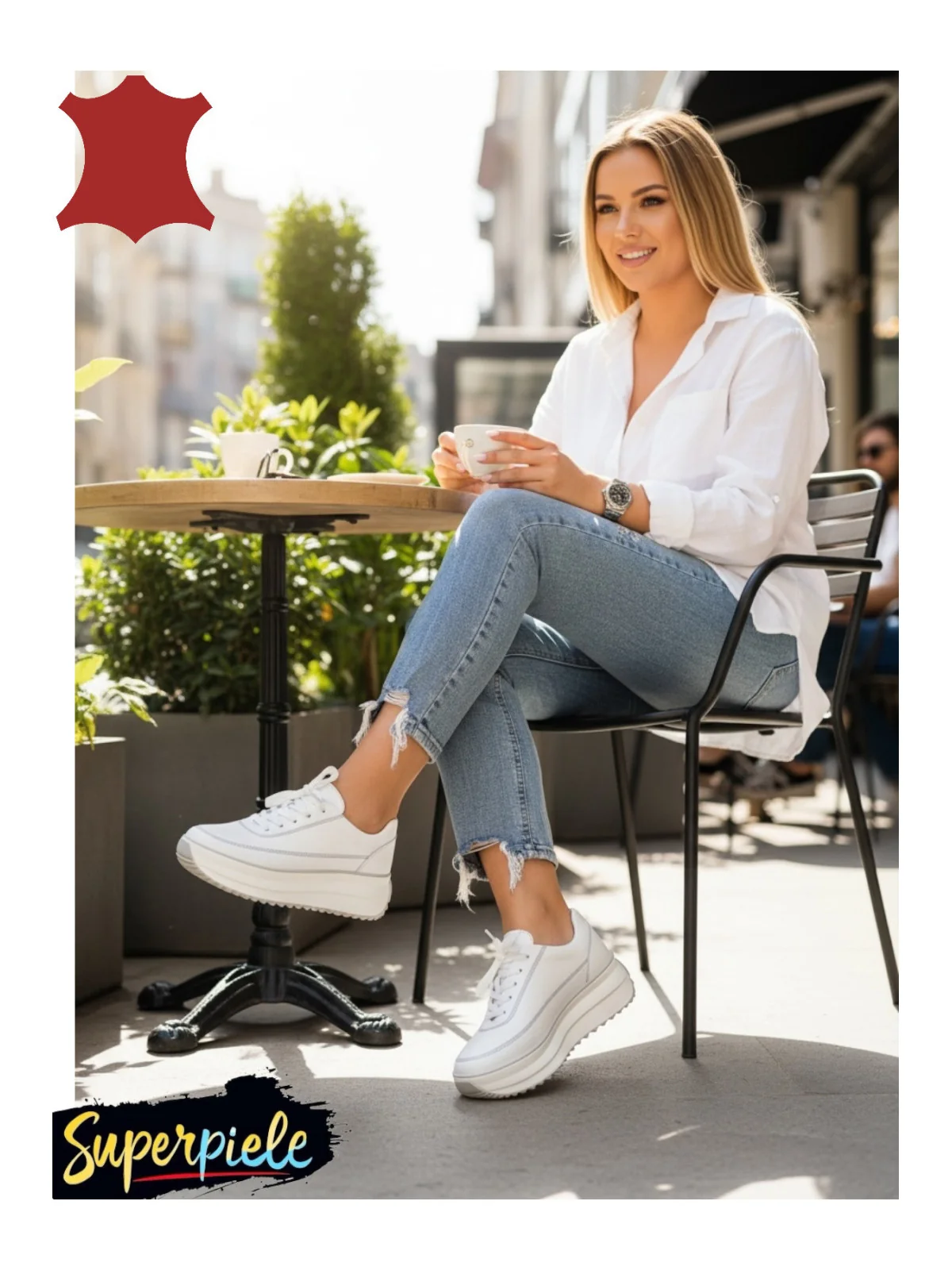 Pantofi casual dama piele naturala cu talpa groasa