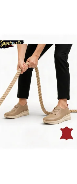 Pantofi casual damă comozi din piele naturală moale cu șireturi