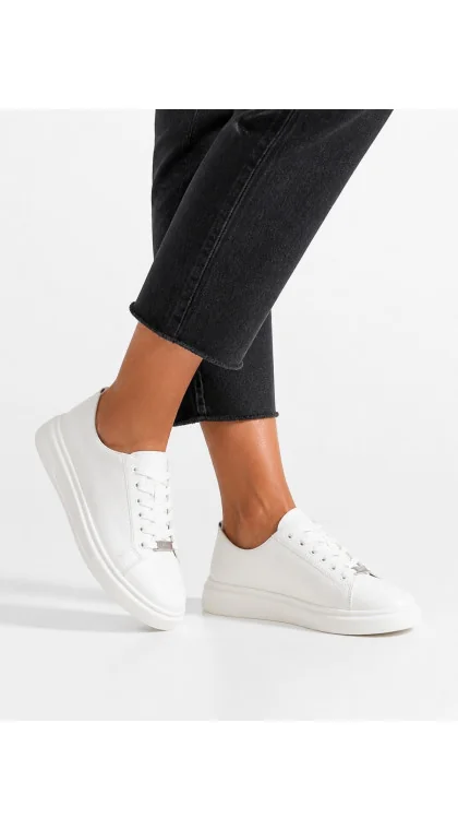 Sneakers din piele întoarsă naturală – talpă ușoară 3 cm