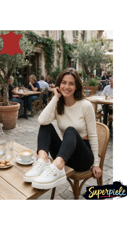 PANTOFI CASUAL DE DAMĂ DIN PIELE CU DETALIU albina