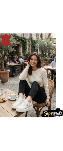 PANTOFI CASUAL DE DAMĂ DIN PIELE CU DETALIU albina
