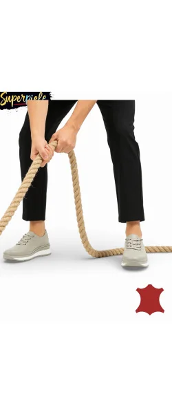 Pantofi casual damă comozi din piele naturală moale cu șireturi