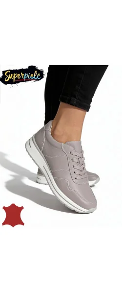 Pantofi casual dama piele naturală cu siret