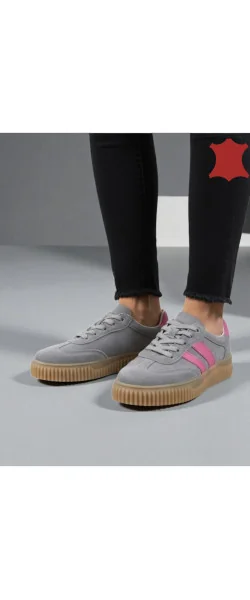 SNEAKERS DAMA CASUAL PIELE NATURALA