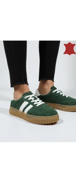 SNEAKERS DAMA CASUAL PIELE NATURALA