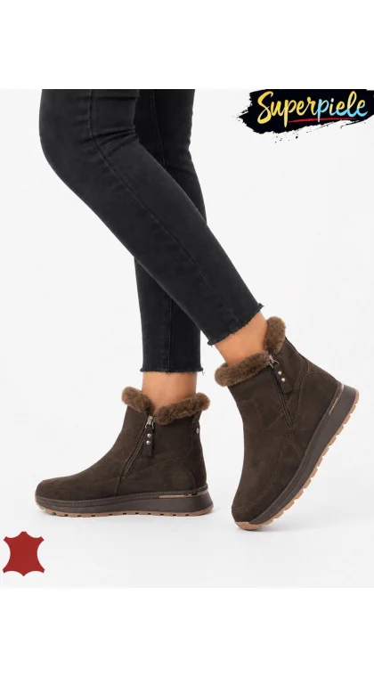 Ghete damă din Piele Naturală Întoarsă – Design Modern și Confort
