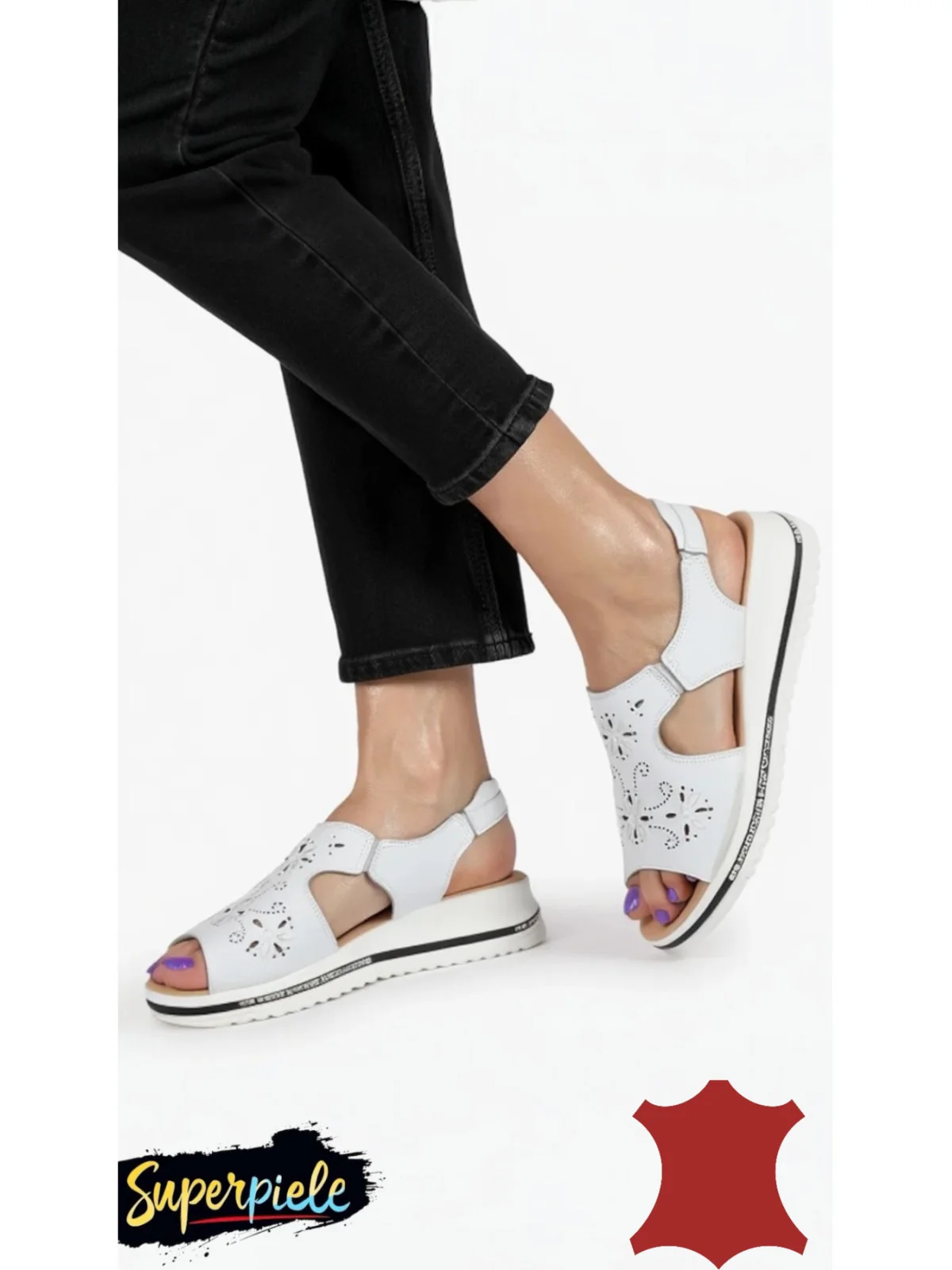 Sandale damă Piele Naturala Cu Broderie Florale Sandale damă Piele Naturala Cu Broderie Florale