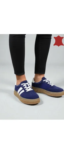 SNEAKERS DAMA CASUAL PIELE NATURALA