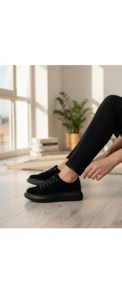 Pantofi damă casual din piele naturală cu talpă groasă