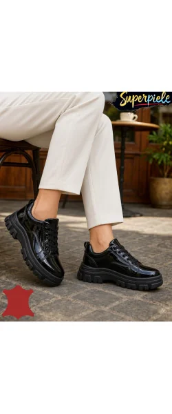 Sneakers beige Leather damă piele naturală super ușori și comozi