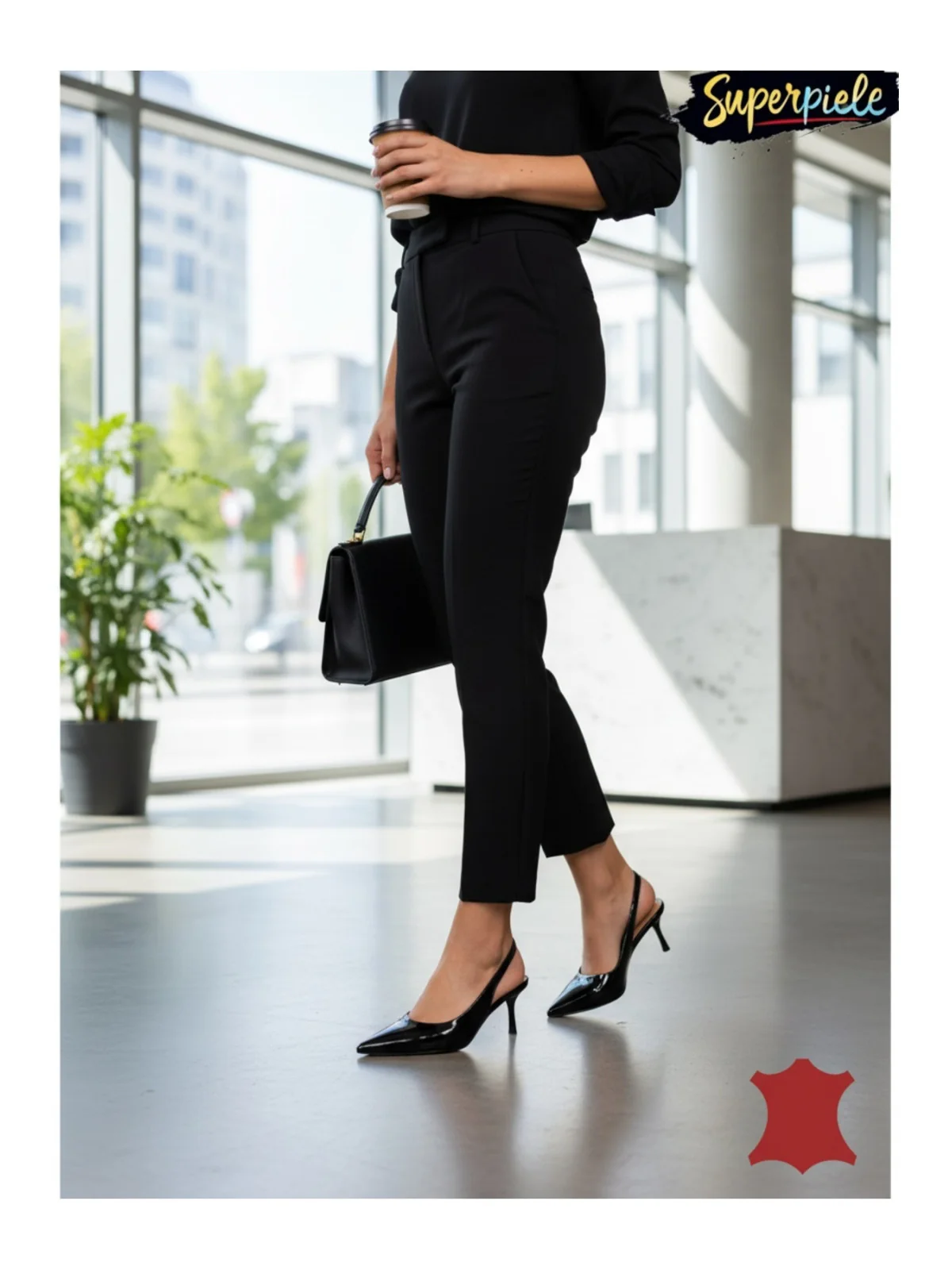 Pantofi Slingback din Piele Naturală – Toc Subțire 7 cm
