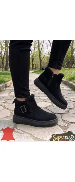 Ghete din Piele Naturală Întoarsă – Confort, Căldură și Stil