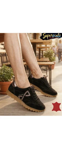 Pantofi casual damă cu talpă ușoară din piele naturală