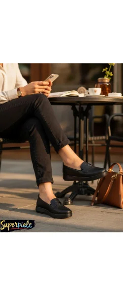 Pantofi casual damă perforați , fără șireturi din piele naturală
