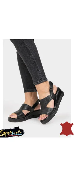 Sandale damă cu platformă din piele naturală