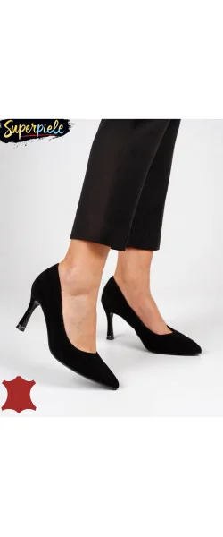 Pantofi eleganți stiletto din piele naturală