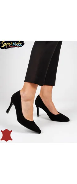 Pantofi eleganți stiletto din piele naturală