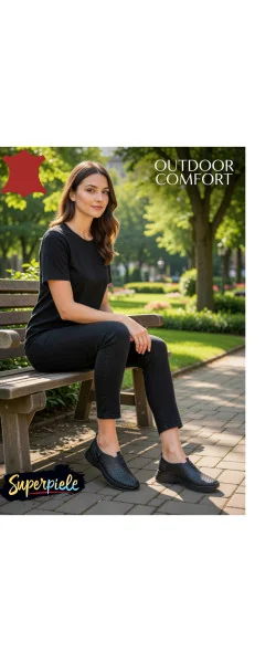 Pantofi casual dama piele naturala perforati cu talpa flexibila