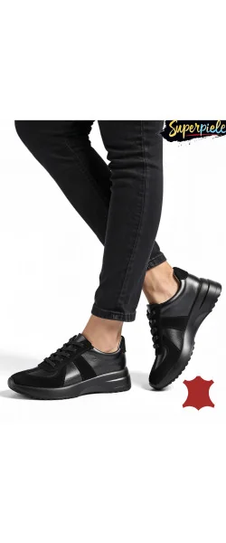 Pantofi casual damă din piele naturală întoarsă cu piele naturală