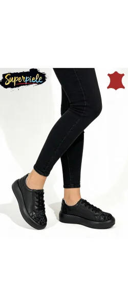 pantofi casual comozi dama piele naturală cu talpa groasa la moda