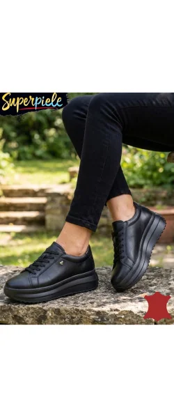 Sneakers dama piele naturala Khaki cu inimioara metalica