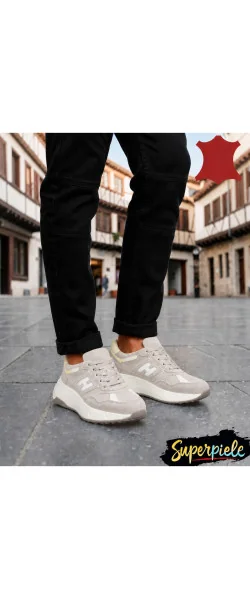 Sneakers Damă la modă din Piele Naturală cu Talpă groasă