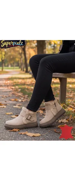 Ghete din Piele Naturală Întoarsă – Confort, Căldură și Stil