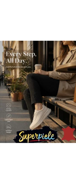 Sneakers dama realizați idin piele naturală, concepuți pentru confort zilnic
