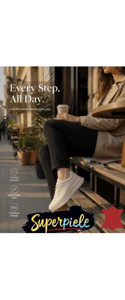Sneakers dama realizați idin piele naturală, concepuți pentru confort zilnic