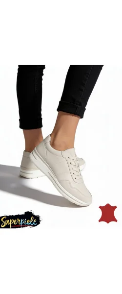 Pantofi casual dama piele naturală cu siret