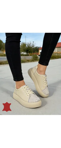 pantofi casual comozi dama piele naturală cu talpa groasa la moda