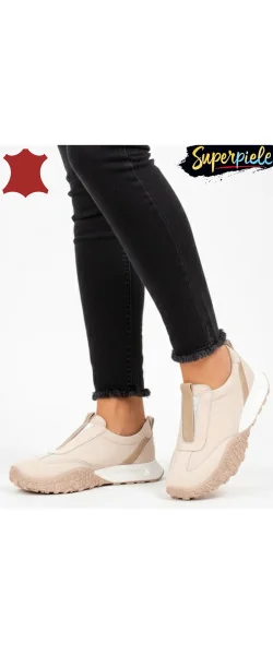 Pantofi sport casual din piele întoarsă pentru femei