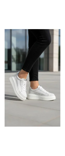 Pantofi casual dama piele naturala intoarsa cu imprimeu lucios si inchidere sireturi