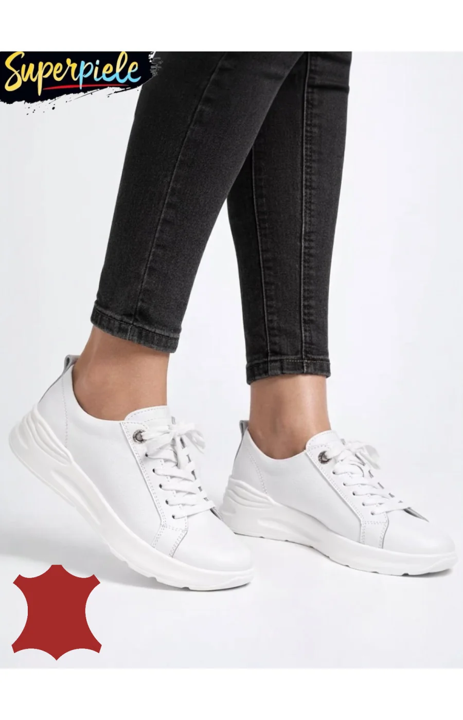 Pantofi casual comozi dama piele naturala cu inchidere siret
