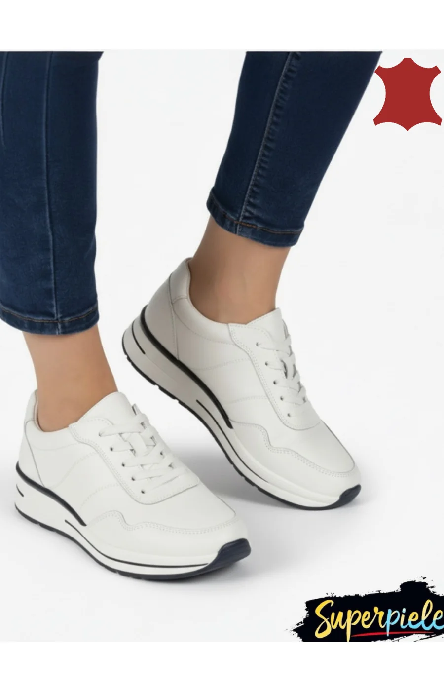 Pantofi casual dama piele naturală cu siret