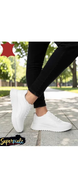 Sneakers dama realizați idin piele naturală, concepuți pentru confort zilnic