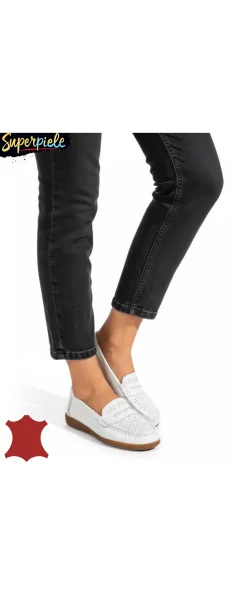 Mocasini Dama Piele Naturala moale cu talpă joasă flexibilă