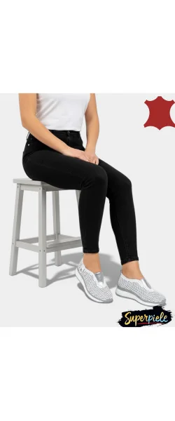 Balerini casual perforați din piele naturală Cu Accesoriu steluță