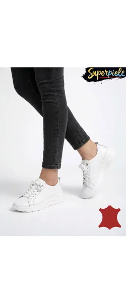 Pantofi casual comozi dama piele naturala cu inchidere siret