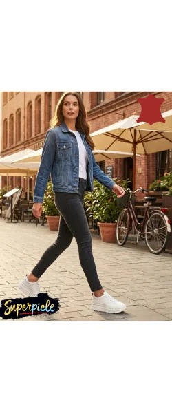 Pantofi casual dama piele naturala cu închidere șireturi ,talpa groasă
