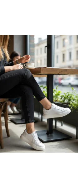 pantofi casual comozi dama piele naturală cu talpa groasa la moda