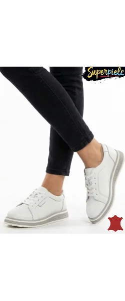 PANTOFI CASUAL DAMĂ COMOZI DIN PIELE NATURALĂ CU ȘIRETURI