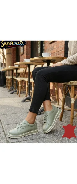 PANTOFI CASUAL DAMĂ COMOZI DIN PIELE NATURALĂ CU ȘIRETURI