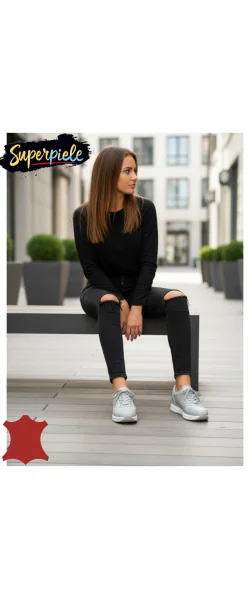 Pantofi casual dama piele naturală cu siret