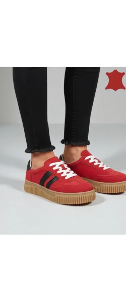 SNEAKERS DAMA CASUAL PIELE NATURALA