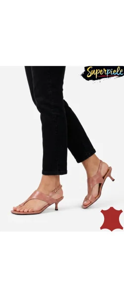 Sandale elegante din piele naturală – toc subțire