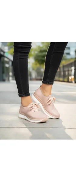 Pantofi casual damă comozi din piele naturală moale cu șireturi