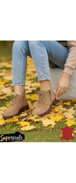 Ghete scurte damă piele naturală căptușite
