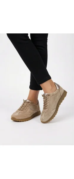 Pantofi casual damă cu talpă ușoară din piele naturală