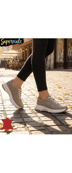 Pantofi casual damă din piele naturală întoarsă cu piele naturală